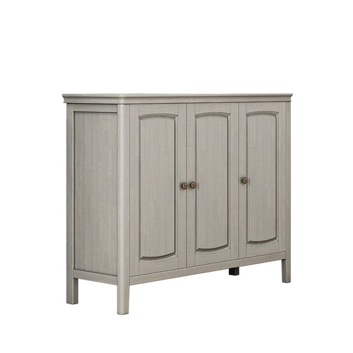 美式轻奢实木鞋柜现代简约客厅玄关柜灰色家用门口新款入户经济型