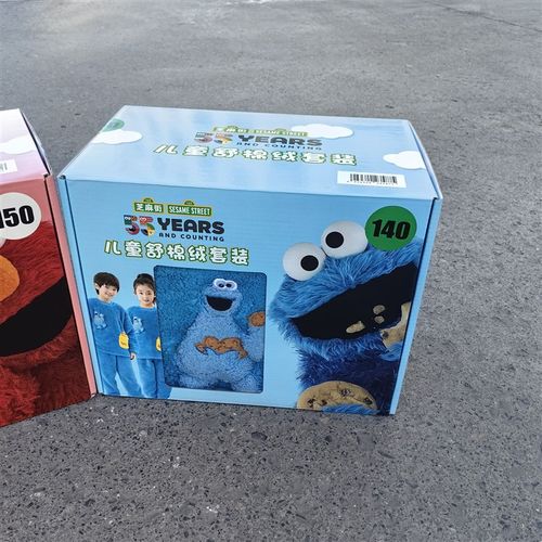 山姆购半边绒儿童家居服芝麻街联名卡通睡衣软绵绵暖呼呼适合秋冬