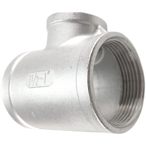 316L不锈钢内丝变径三通 丝扣异径 内牙 内螺纹 水管接头 DN80*32
