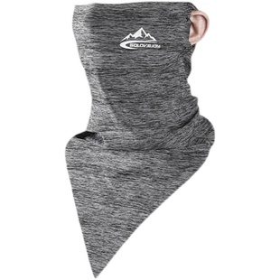 夏季冰丝防晒面罩男围脖套钓鱼头套面巾骑行三角巾全脸罩骑手装备