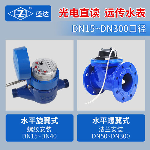 盛达光电直读远传水表RS485通讯MODBUS智能抄表M-BUS188协议水厂