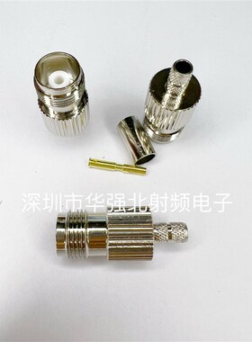 全铜TNC-C-K3 TNCK-3 TNC母头压接50-3 RG58 RG142线射频连接器