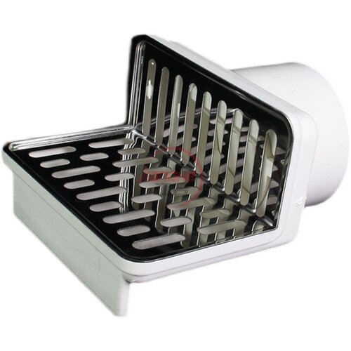 侧排地漏同层304不锈钢L型 PVC75管阳台墙排式墙壁墙角边下水地漏