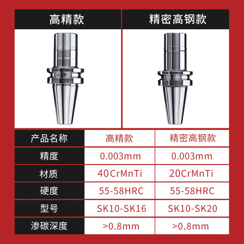 SK刀柄精密动平衡BT40BT30骏力GSK1016CNC加工中心数控SK20高速杆