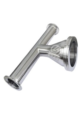 雷杨 KF转ISO变径三通 304不锈钢真空异径三通 转法兰异径三通