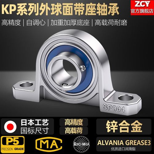 进口KP08迷你小型微型轴承座大全FL001锌合金304不锈钢002防水003