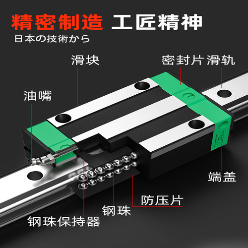 上银微型直线导轨滑块滑轨线轨轴承MGN12C MGW15C 7C 9C 12H 15H