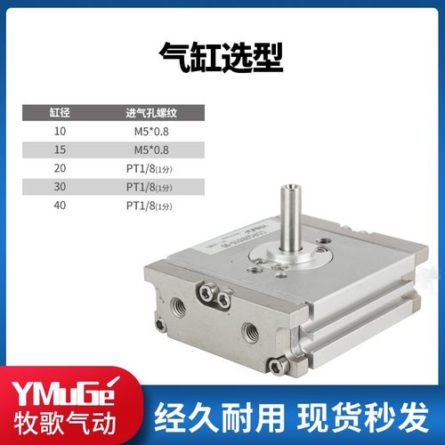 SMC型旋转气缸CDRA1BS/CDRQ2BS10/20/32/50/63/80-90度-180C-360