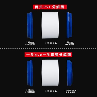 管道止逆阀160/200PVC厨房防味阀止回阀专用逆止阀通用烟机烟道阀