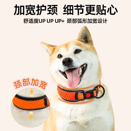 狗狗项圈脖圈小狗脖套拉布拉多金毛边牧颈圈宠物牵引绳狗圈中型犬