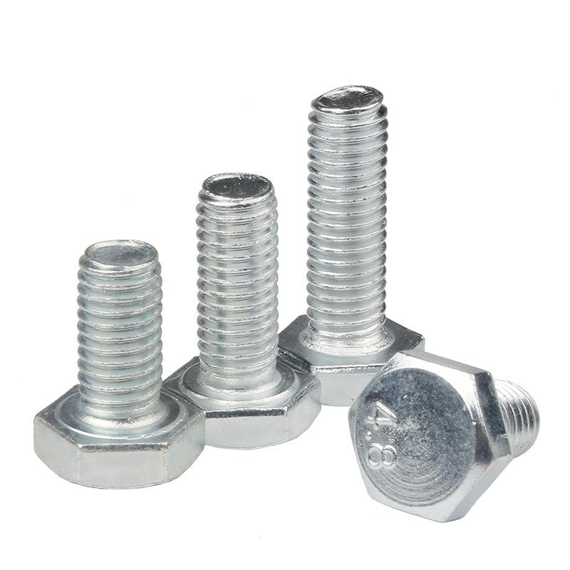8.8级镀锌外六角螺丝高强度六角头螺栓螺钉杆M3M4M5M6M8M10-M27mm