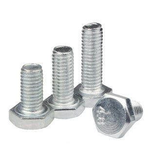 8.8级镀锌外六角螺丝高强度六角头螺栓螺钉杆M3M4M5M6M8M10 M27mm