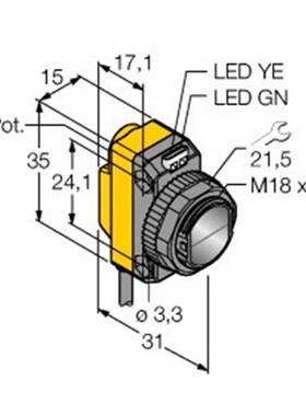 图尔克型DOIR 300 450-BT18-VN6X2-H1141光电开关传感器质保一年