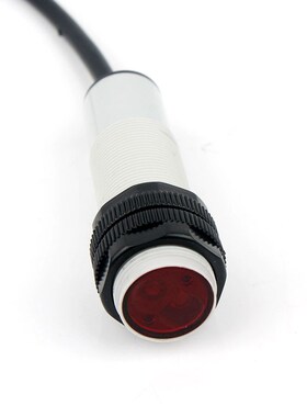 红外线漫反射光电开关E3FTDS30NA可检测黑色透明物体可见光传感器