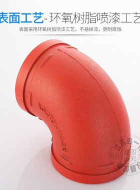 沟槽管件潍坊消防镀锌管配件抱箍卡箍90度弯头45直弯小弯厂家直销