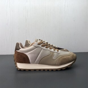 工厂断码真皮f女鞋秋季新款时尚运动休闲鞋圆头系带平底牛皮女单