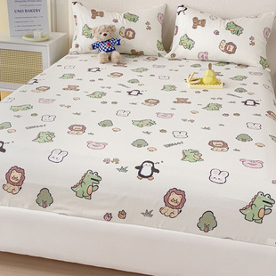 卡通纯棉床单单件10m0全棉被单人1米2宿舍儿童1.5米床笠枕套三件