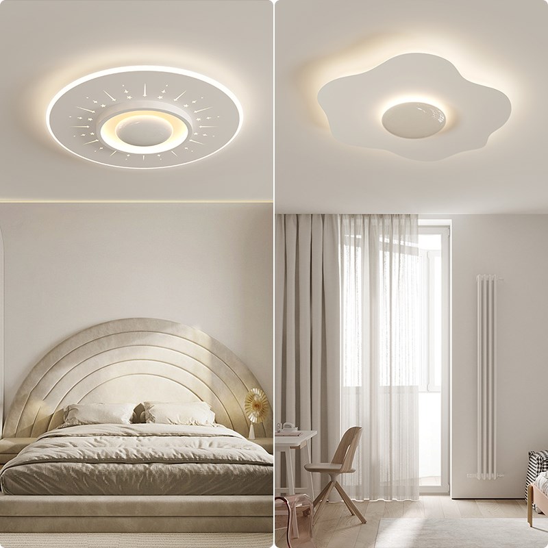 全光谱护眼吸顶灯主卧室灯北欧现代简约新款奶油风云朵儿童房间灯