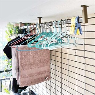 浅柜顶装挂衣杆吊座m衣柜内加长横杆纵向L扁管衣通中间悬挂加固吊