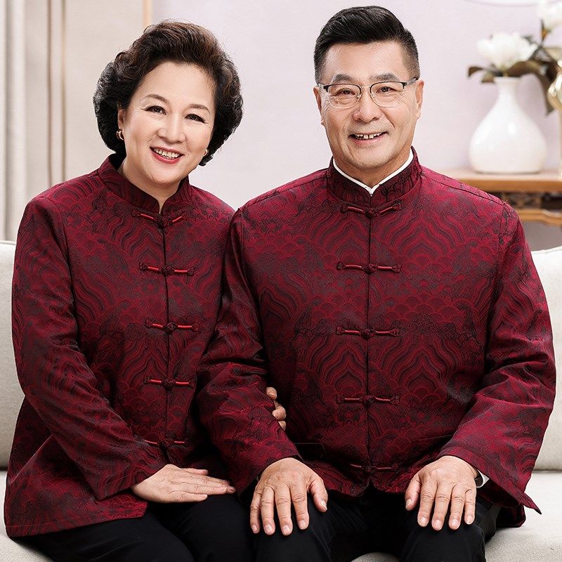 冬季唐装男爷爷奶奶加绒外套中老年加厚爸爸棉服老人过大寿婚礼服,男装,唐装,淘宝优惠券,粉丝福利购,淘宝优惠卷