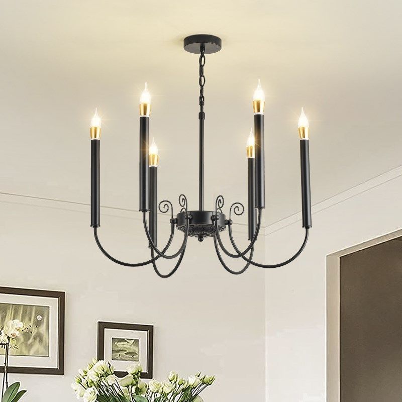 客厅吊灯美式复古现代简约轻奢灯具卧室餐厅O酒店别墅门店蜡烛吊,家装灯饰光源,客厅吊灯,淘宝优惠券,粉丝福利购,淘宝优惠卷