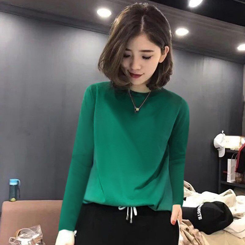 春秋冬季新款修身长袖针织衫女薄款内搭半高领上衣女装毛衣打底衫