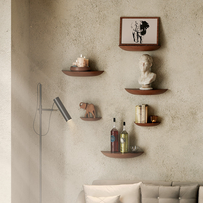 墙上置物架免打孔一字隔板创意家用网红墙壁挂式收U纳木板展示架,住宅家具,搁板/置物架/家用陈列架,淘宝优惠券,粉丝福利购,淘宝优惠卷