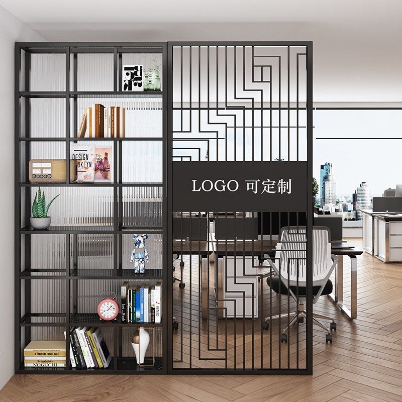 公司玄关入户玻璃隔断存储柜办公室进门前N台屏风置物架形象墙,商业/办公家具,办公屏风/隔断,淘宝优惠券,粉丝福利购,淘宝优惠卷