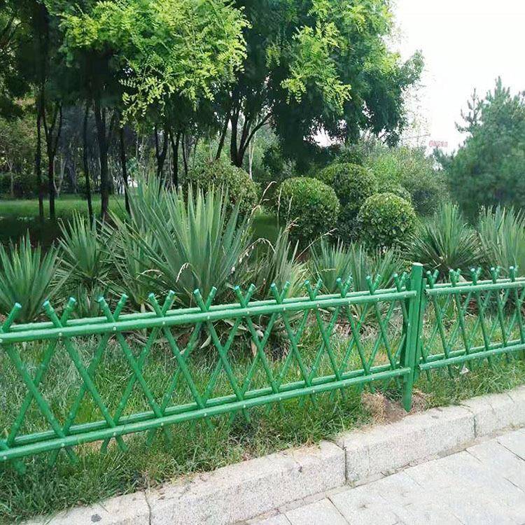 不锈钢仿竹护栏公园庭院仿竹篱笆围栏绿化防护栏景观隔离栅栏