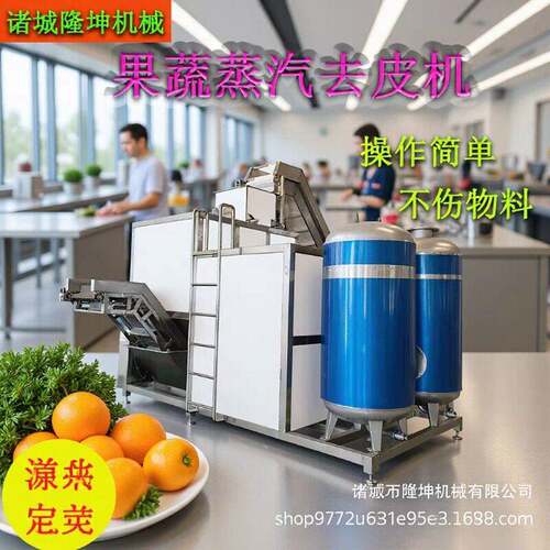 隆坤红薯蒸汽去皮机告别人工毛刷去皮地瓜全自动去皮机