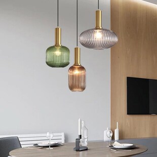 现代简约侘寂风餐厅吊灯单头吧台设计H感艺术造型灯卧室床头长吊