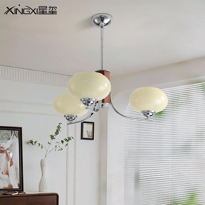 中古法式包豪斯实木柿子客厅吊灯奶油风北欧复古餐厅卧室书房灯,家装灯饰光源,客厅吊灯,淘宝优惠券,粉丝福利购,淘宝优惠卷