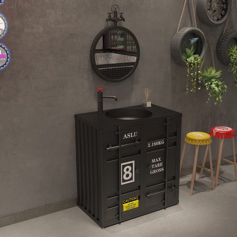 工业风酒吧复古立柱洗手盆柜商用创意集装箱洗手台个性彩色洗手池,家装主材,立柱盆,淘宝优惠券,粉丝福利购,淘宝优惠卷