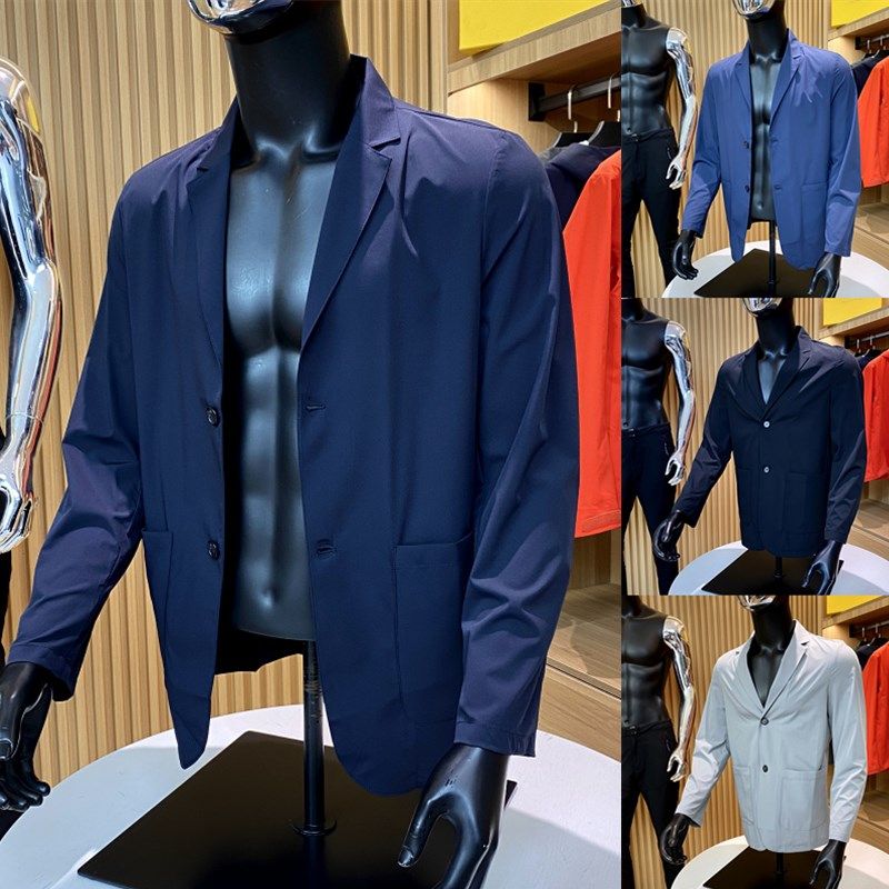 薄如蝉翼!進囗轻量化科技面料!四面弹!夏季男士防晒休闲西服图片