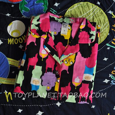 日系卡通探险活宝纯棉睡s衣套装情侣男女长袖长裤春秋冬宽松家居