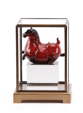 新中式陶瓷招财马摆件售楼处酒店办公桌摆设客厅茶室玄关家居饰品