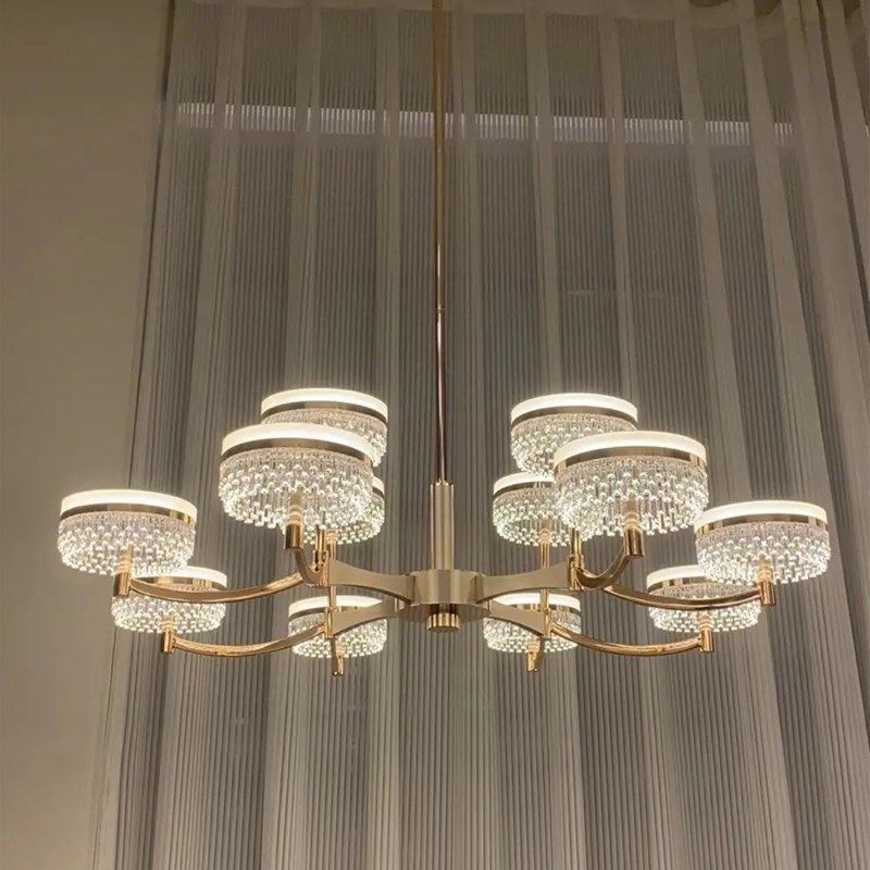 2024轻奢现代简约意式客厅吊灯 北欧铝材大厅高端大气餐厅主灯具