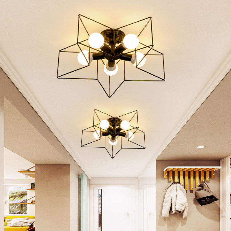 北欧后现代过道吸顶灯创意个性玄关走廊阳台卧室田园铁艺吸顶灯饰,家装灯饰光源,客厅吸顶灯,淘宝优惠券,粉丝福利购,淘宝优惠卷