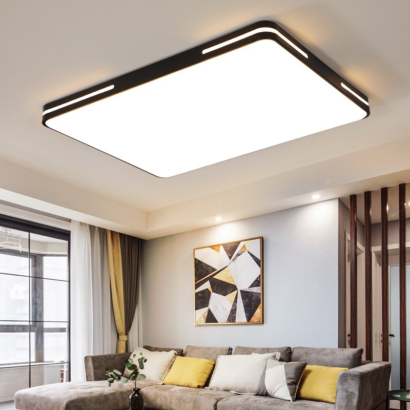家用客厅灯 简约现代大气tled吸顶灯长方形新款卧室灯具组合套餐