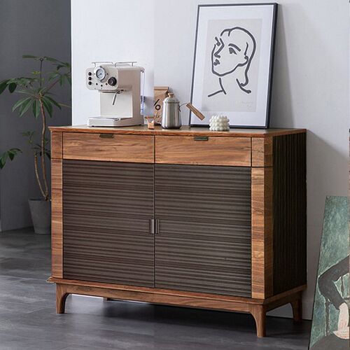 北美黑胡桃原木餐m边柜全实木现代简约进门鞋柜多功能玄关储物柜