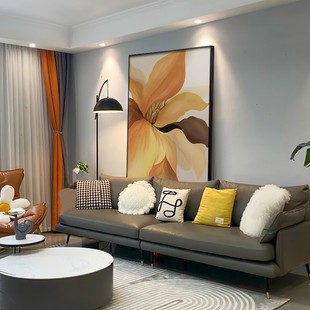 客厅装饰画牡丹花轻奢高级感落地画沙发背景墙挂画现代简约玄关画