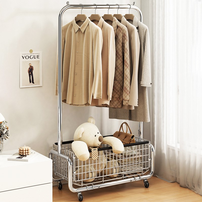 挂衣架落地卧室移动家用室内轻奢高级网红简易衣帽架晾衣架子