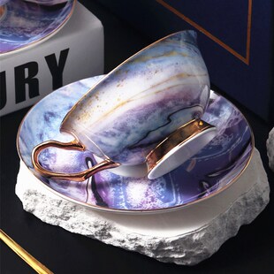 流彩光年高档骨瓷咖啡o杯小奢华精致英式下午茶杯套装欧式咖啡器