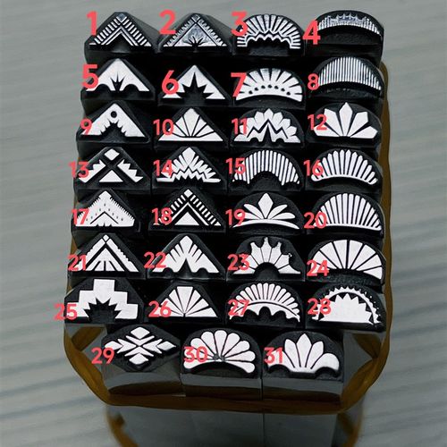 纳瓦霍錾刻钢印手工金银加工雕刻材质坚硬图案精细金银铜錾刻专用