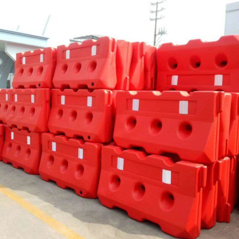 三孔水马 PE隔离墩灌水高围栏水马 道路分道分流墩护栏 自产模板