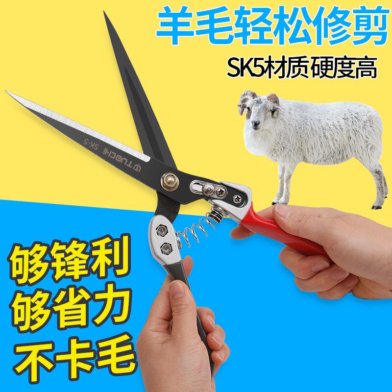 剃剪羊毛的剪刀手动剪子大号正品家用纯手工剪橡胶工业剪兔毛专用