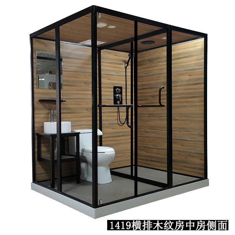 跨境承接工程来图可做干湿分离一体式整体洗浴暖房整体卫生间