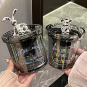 轻奢漏斗烟灰缸带盖防飞灰家用客厅创意个性 大气办公室烟缸高级感