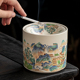 山水雅居汝窑烟灰缸带盖防飞灰办公室烟盅家用中式 漏斗烟缸烟灰盅