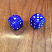 蓝色纹路效果投子出口骰子 大理石纹骰子 18MM幻彩珠光蓝色子